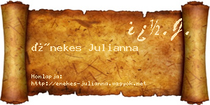 Énekes Julianna névjegykártya